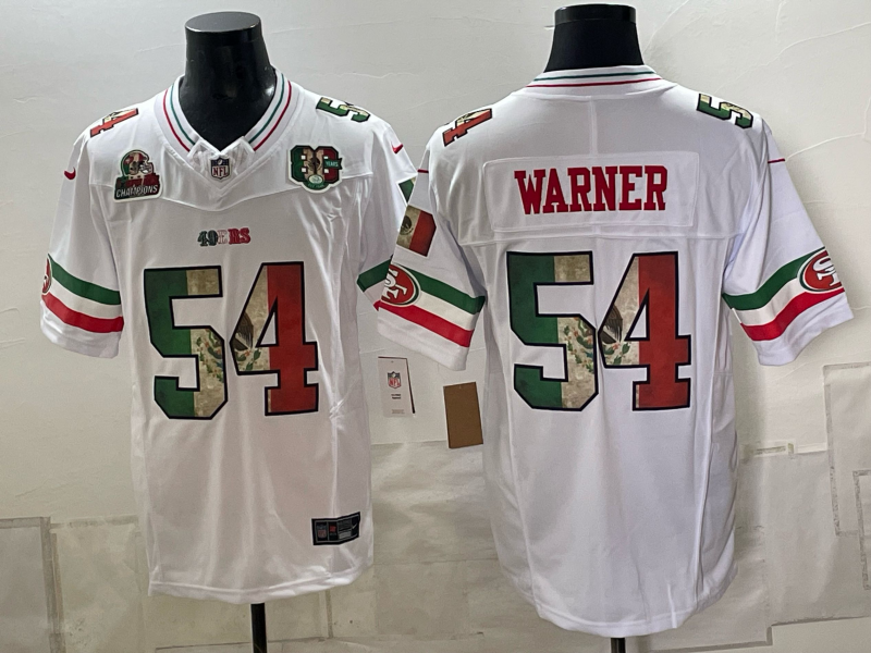 Men San Francisco #54 Warner white Nike NFL Game Jersey 0912003->san francisco 49ers->NFL Jersey